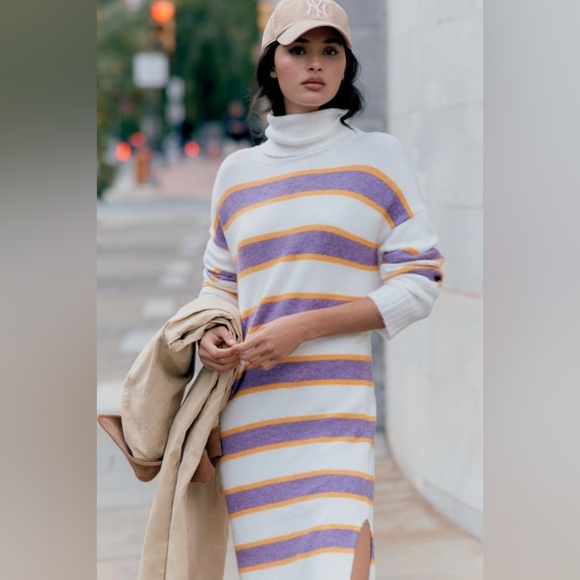 Anthropologie Dresses & Skirts - NWT Daily Practice Karigan Midi Sweater Dress: Turtleneck Edition Size Small